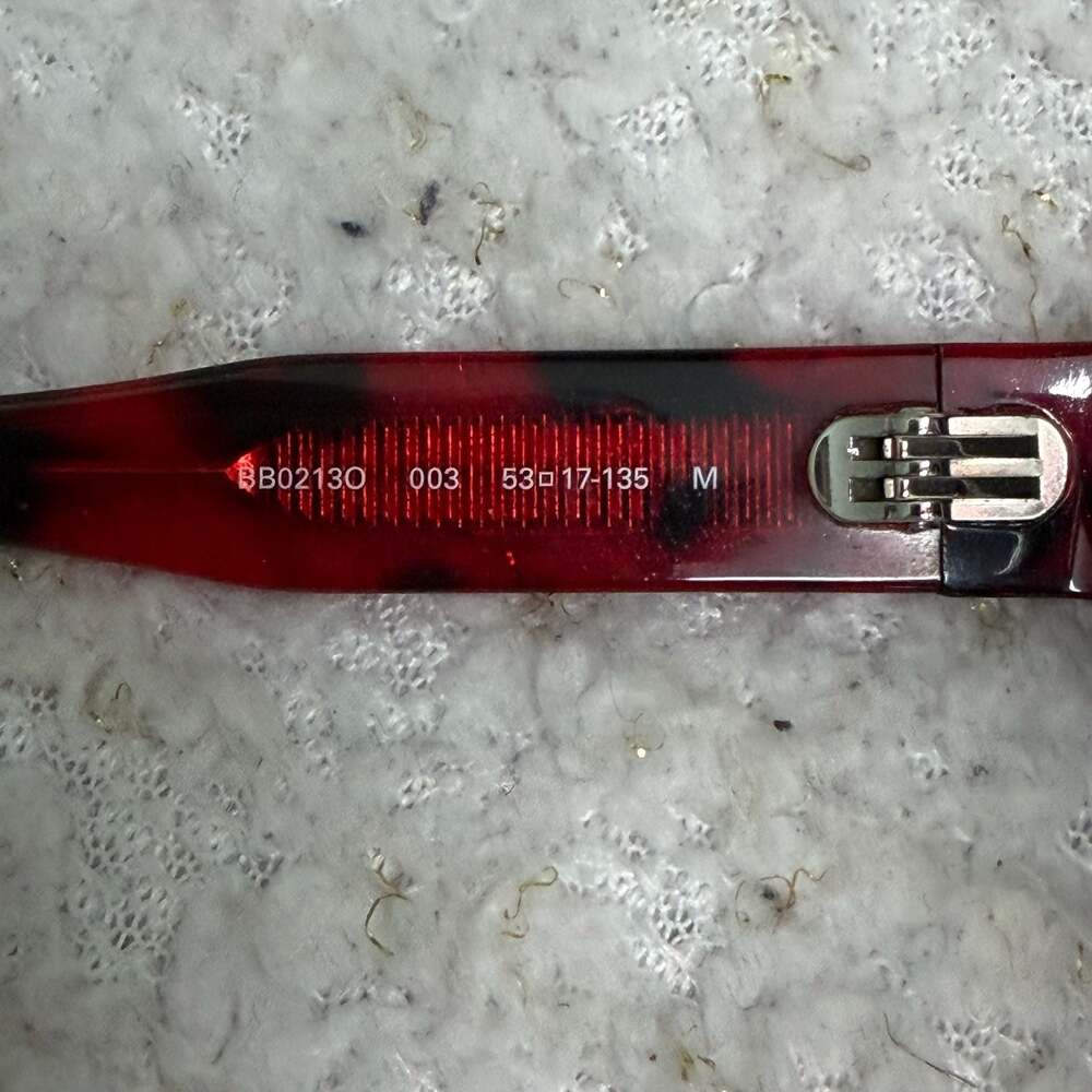 Balenciaga BB0213O 003 Red Tortoiseshell Cat Eye Eyeglasses 53-17-135 Seller Own - Picture 5 of 13